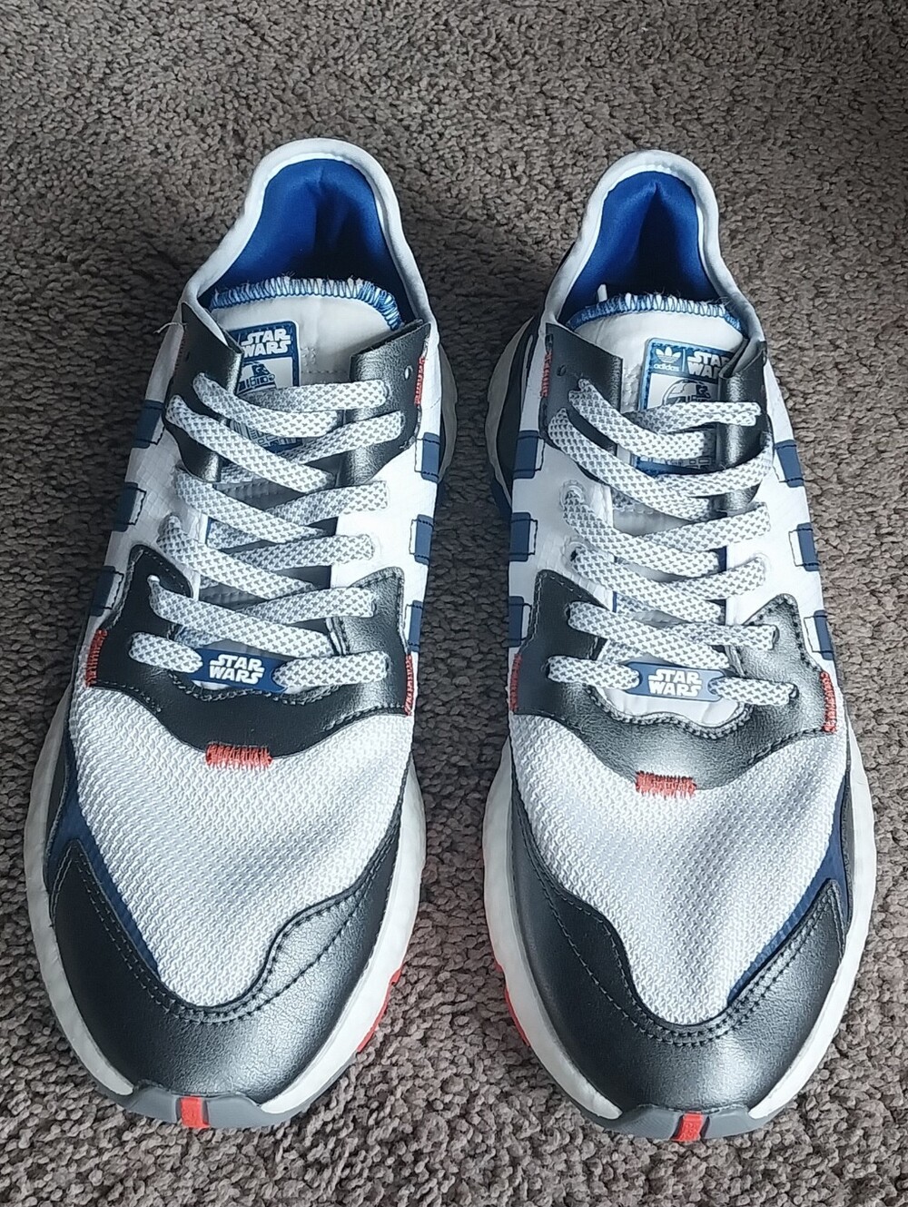 Adidas Star Wars Men's x Nite Jogger 'R2D2 Blue White Size 10 - Picture 4 of 7